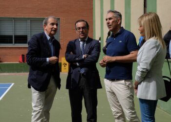 El IES Mediterráneo emprende la reparación  de las fisuras aparecidas en su muro y fachada