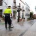 Vuelven los trabajos de baldeo para la limpieza viaria tras la autorización temporal de la Junta, que estará vigente hasta el 30 de septiembre