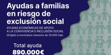 Diputación destina 890.000 euros a ayudas para las familias vulnerables de la provincia