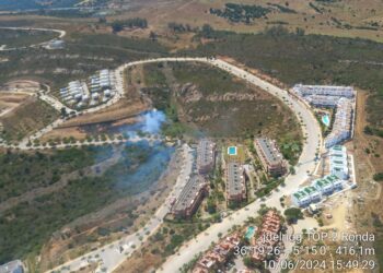 Declarado un incendio en el paraje Arroyo del Calataraje de Manilva