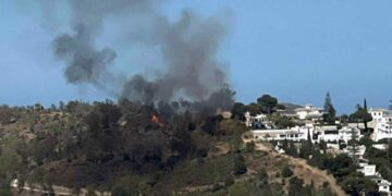Declarado un incendio en la Cala de Mijas