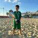 El alevín del Unión Manilva Ían Galán, campeón de fútbol playa de Andalucía