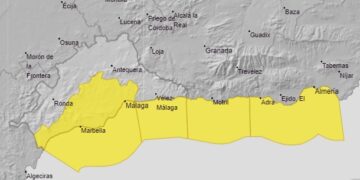 AEMET activa el aviso amarillo en la Costa del Sol por altas temperaturas este sábado