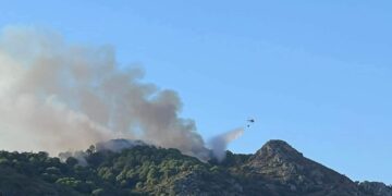 Continúa activo el incendio en Casares, el más cruento de la temporada