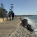El Ayuntamiento de Mijas corta la Senda Litoral a su paso por la playa de El Bombo por motivos de seguridad