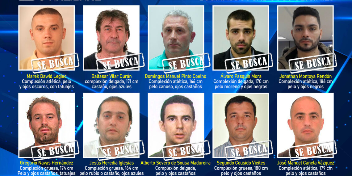 La Policía Nacional busca a diez fugitivos que podrían encontrarse en España