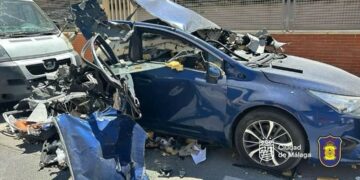 Explota una bombona de gas dentro de un coche en Málaga
