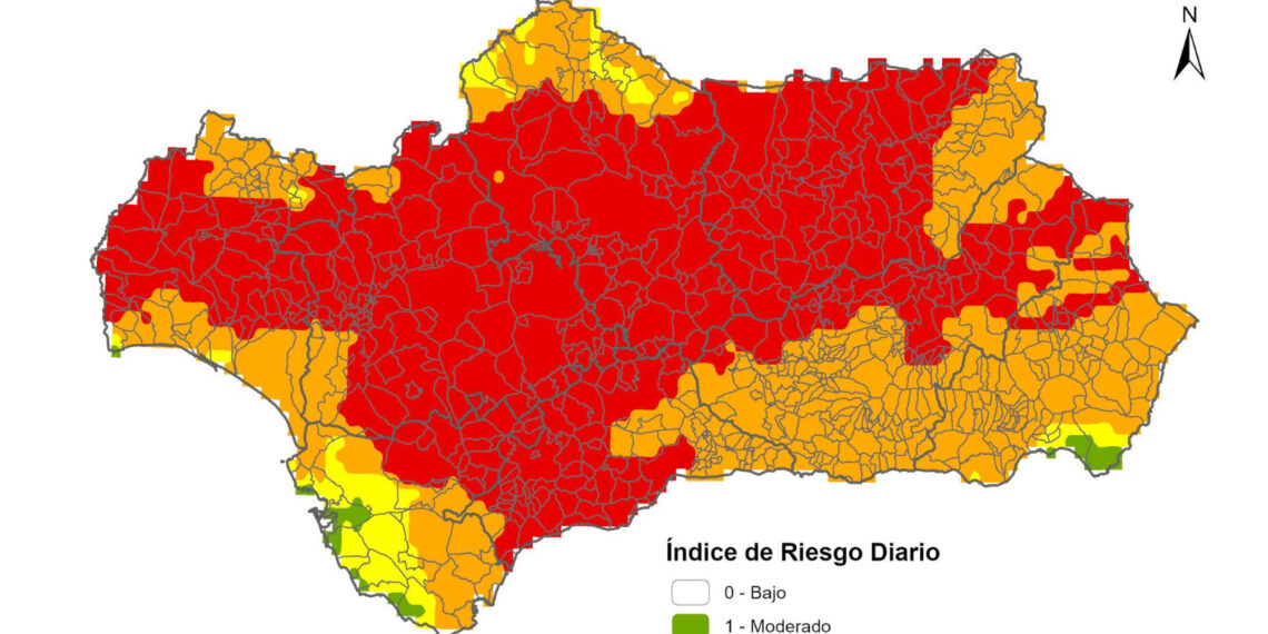 El Infoca declara riesgo extremo de incendios en la Costa del Sol
