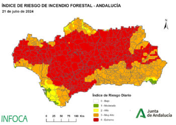 El Infoca declara riesgo extremo de incendios en la Costa del Sol