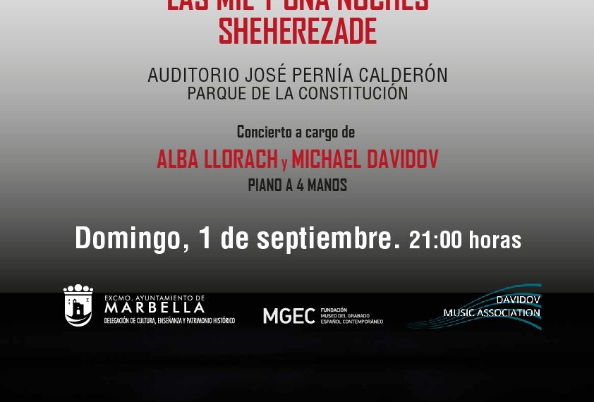Un concierto de piano a cuatro manos de Llorach y Davidov clausurará el domingo la IX edición del Festival Internacional de Música de Marbella