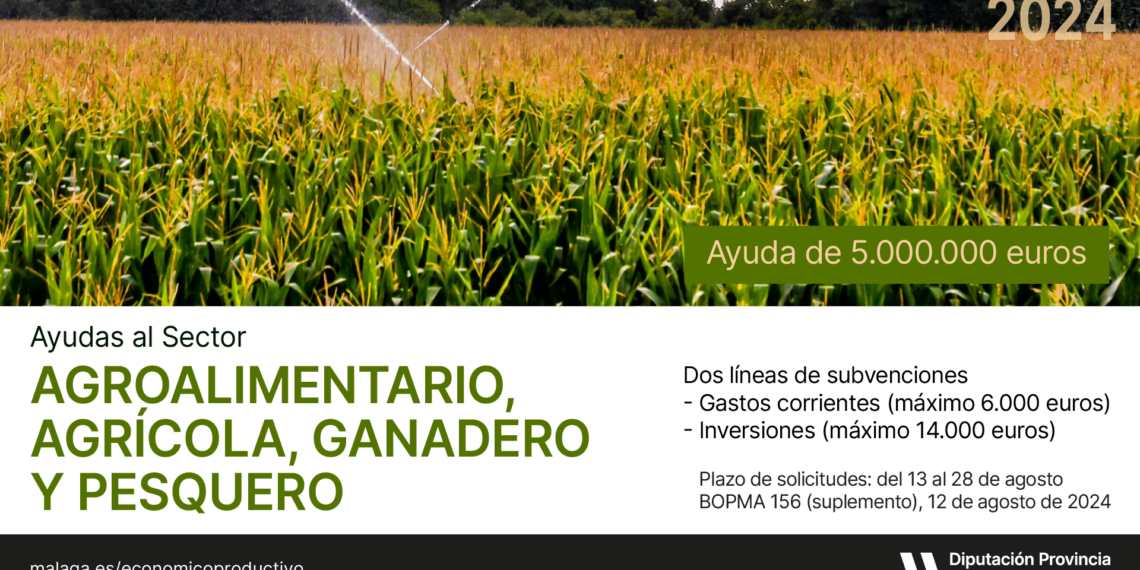 Diputación reafirma su apoyo al sector agroalimentario con otra línea de ayudas de cinco millones de euros