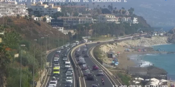 Un accidente en la A7 a la altura de la Cala de Mijas se salda con un herido leve