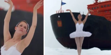 Una mujer hace historia al bailar por primera vez el Lago de los Cisnes en el Polo Norte