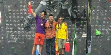 Rogelio Pascual, flamante campeón de Andalucía de Escalada