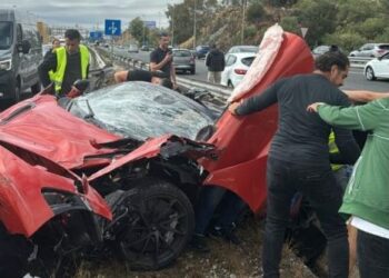 Una fallecida y un herido grave en el accidente en la A-7 a la altura de La Cañada, en Marbella