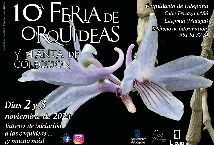 El Parque Botánico Orquidario de Estepona acogerá la celebración de la X Feria de Orquídeas y Plantas de Colección