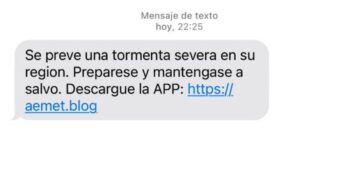 Alerta: un sms vaticinando una «tormenta severa» es la nueva estafa de los ciberdelincuentes
