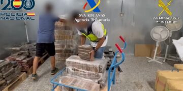 Incautados unos 400 kilos de cocaína tras caer banda formada por estibadores y trabajadores del puerto
