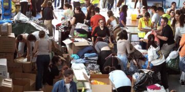 Solidaridad también desde la UMA: 500 voluntarios envían toneladas de suministros de primera necesidad