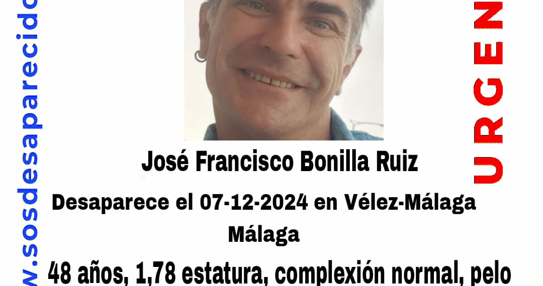 Desaparecido un hombre de 48 años en Vélez-Málaga