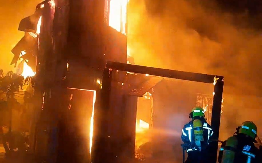 Arde una vivienda en la zona del Hornillo, en Mijas