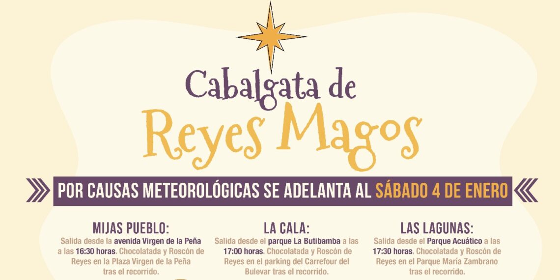 Mijas adelanta su cabalgata de Reyes Magos al sábado 4 de enero