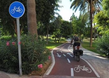 El Ayuntamiento comienza los trabajos de mejora del carril bici de la Alameda Principal