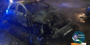 Susto en Benahavís por el incendio de dos vehículos en calle La Alberca