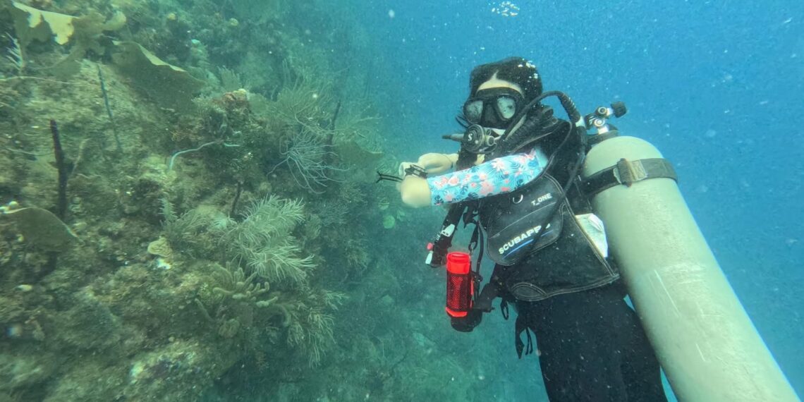 Andrea Agüera, la casareña que se abre paso en el buceo científico