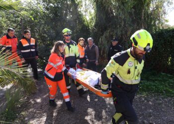 Simulacro en el lago de las Tortugas con un centenar de efectivos y voluntarios para mejorar la respuesta ante una situación de emergencia