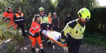 Simulacro en el lago de las Tortugas con un centenar de efectivos y voluntarios para mejorar la respuesta ante una situación de emergencia