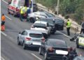 Grave accidente en la A-7 a la altura de Nagüeles: Hasta siete vehículos implicados y dos heridos