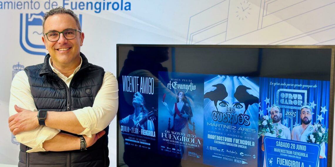 Vicente Amigo, María Peláe, Los Cuervos con Martínez Ares y Ojete Calor se unen al décimo aniversario de Marenostrum Fuengirola