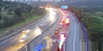 Tráfico ralentizado en la A-7 por las altas precipitaciones y un accidente