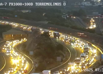 Hombre de 32 años herido tras un accidente en la AP-7 a la altura de Torremolinos