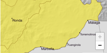 La borrasca ‘Laurence’ llega a la Costa del Sol con aviso amarillo para este lunes