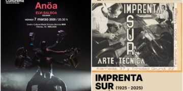 La agenda cultural de la Diputación: la exposición por el centenario de la Imprenta Sur, el concierto de Karmento y teatro en Torremolinos