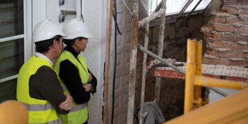 Avanzan las obras de modernización energética del edificio Ovoide con una inversión superior a los 720.000 euros