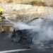 Extinguido el incendio de un vehículo en la A-7 por Torremolinos