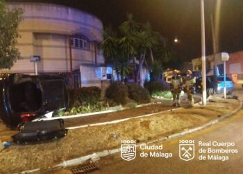 Tres heridos en dos accidentes de tráfico en Málaga capital