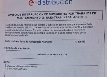 Cortes de electricidad en Casares durante la jornada de hoy