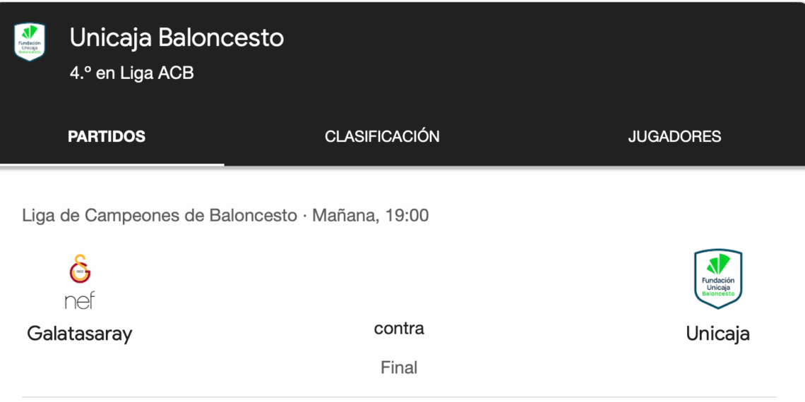 El Unicaja se jugará mañana su segunda Champions FIBA consecutiva ante el Galatasaray