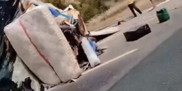 Segundo accidente en este domingo: vuelca un camión en la A-7, a la altura de Ciudad Jardín