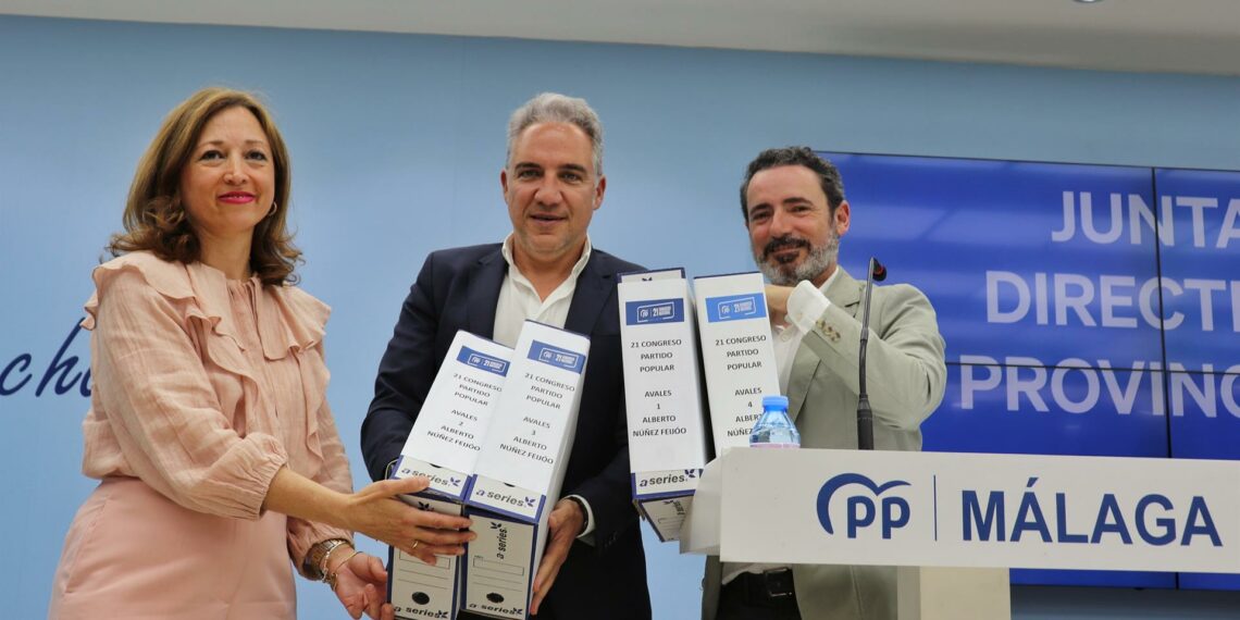PP de Málaga recoge más de 10.200 avales para la reelección de Feijóo como presidente nacional del partido