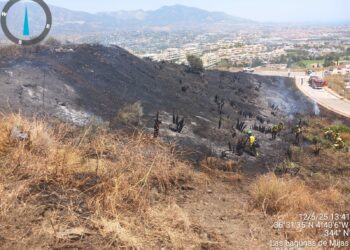 Controlado el incendio forestal de Mijas, el quinto desde el pasado fin de semana en la provincia de Málaga