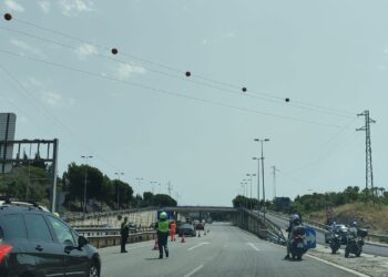 Hasta cuatro vehículos implicados en una colisión en la A-7 a la altura de Marbella