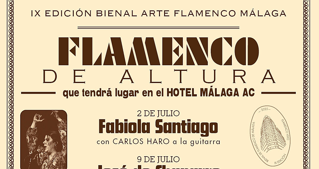 Fabiola Santiago abre este miércoles el ciclo ‘Flamenco de Altura’ en el marco de la IX Bienal de Arte Flamenco de la Diputación