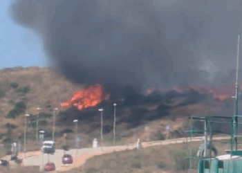 Declarado un incendio en el Cerro del Águila: ya se han quemado casi 1.500 metros cuadrados