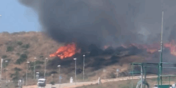 Declarado un incendio en el Cerro del Águila: ya se han quemado casi 1.500 metros cuadrados