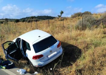 Fallece un conductor en la carretera de Casares tras sufrir un infarto y salirse de la vía